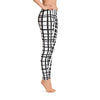 Kiki Uneven Grid Leggings--Black with White and White with Black Contrast Leg